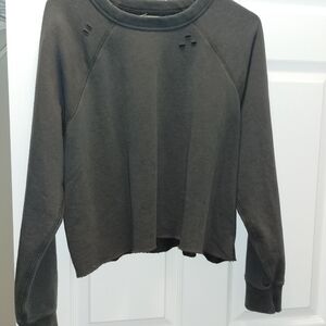 Aerie Charcoal Crew Neck Sweater